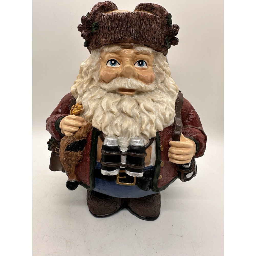 VTG Duck Hunting Santa Figurine World Holiday Treasures Santa‎ Claus Bazaars